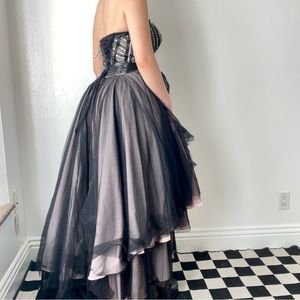 Puffy Pink and Black Maggie Sottero Dress